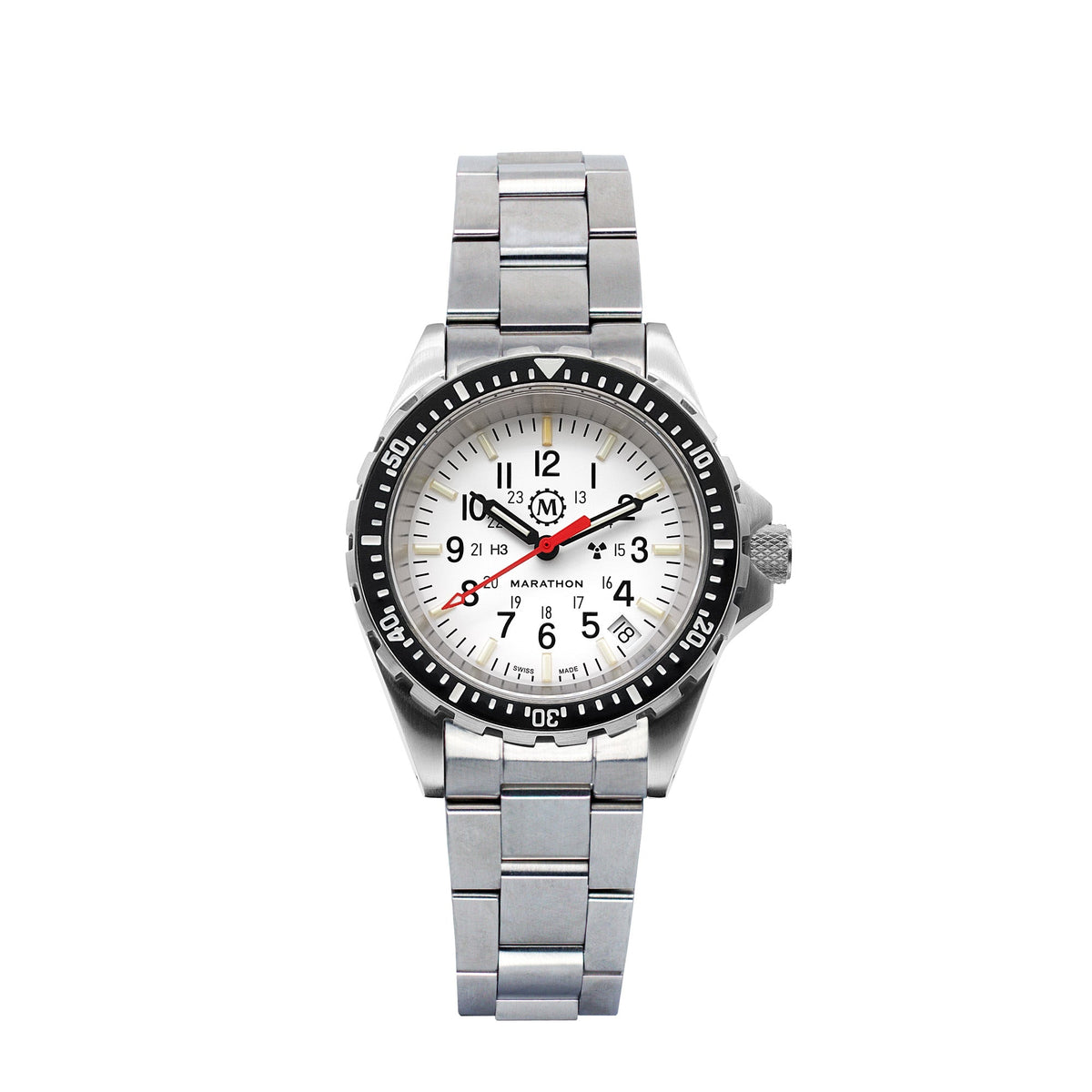 Marathon 36mm Arctic Edition Medium Diver's Quartz (MSAR Quartz) with Stainless Steel Bracelet