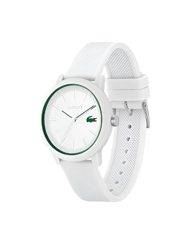 Lacoste Men’s Lacoste.12.12 White Silicone Strap Watch 2011169