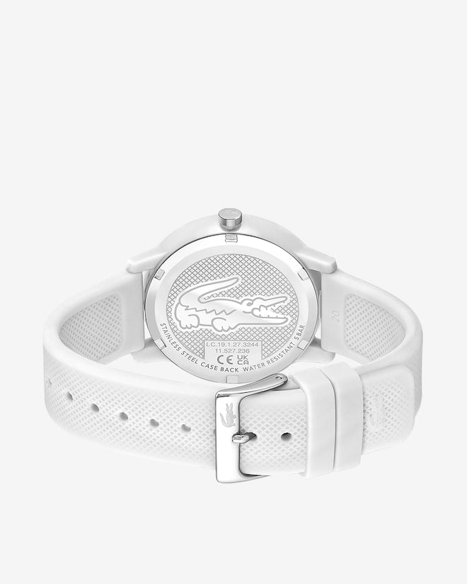 Lacoste Men’s Lacoste.12.12 White Silicone Strap Watch 2011169