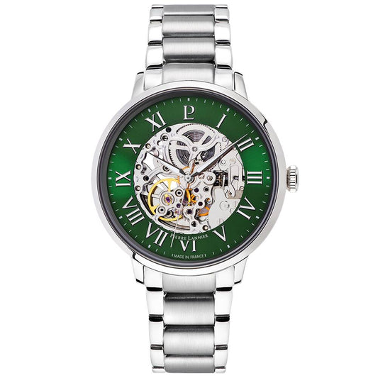 PIERRE LANNIER Men Automatic Watch AUTOMATIC Sunray Green Dial Silver Stainless steel 20MM Strap 317B171