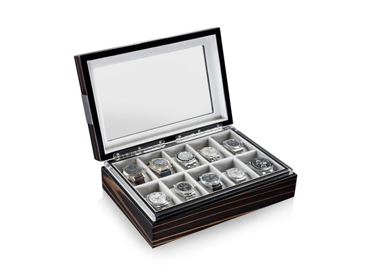 Executive 10 Watches Macassar & Gray Box