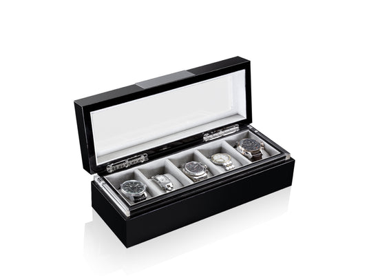 Executive 5 Watches Black & Gray Box