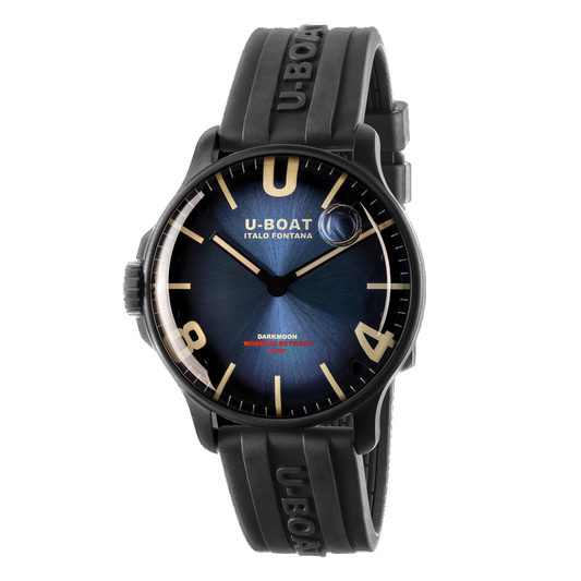 U-BOAT DARKMOON 44MM IMPERIAL BLUE IPB/RUBBER STRAP '8700