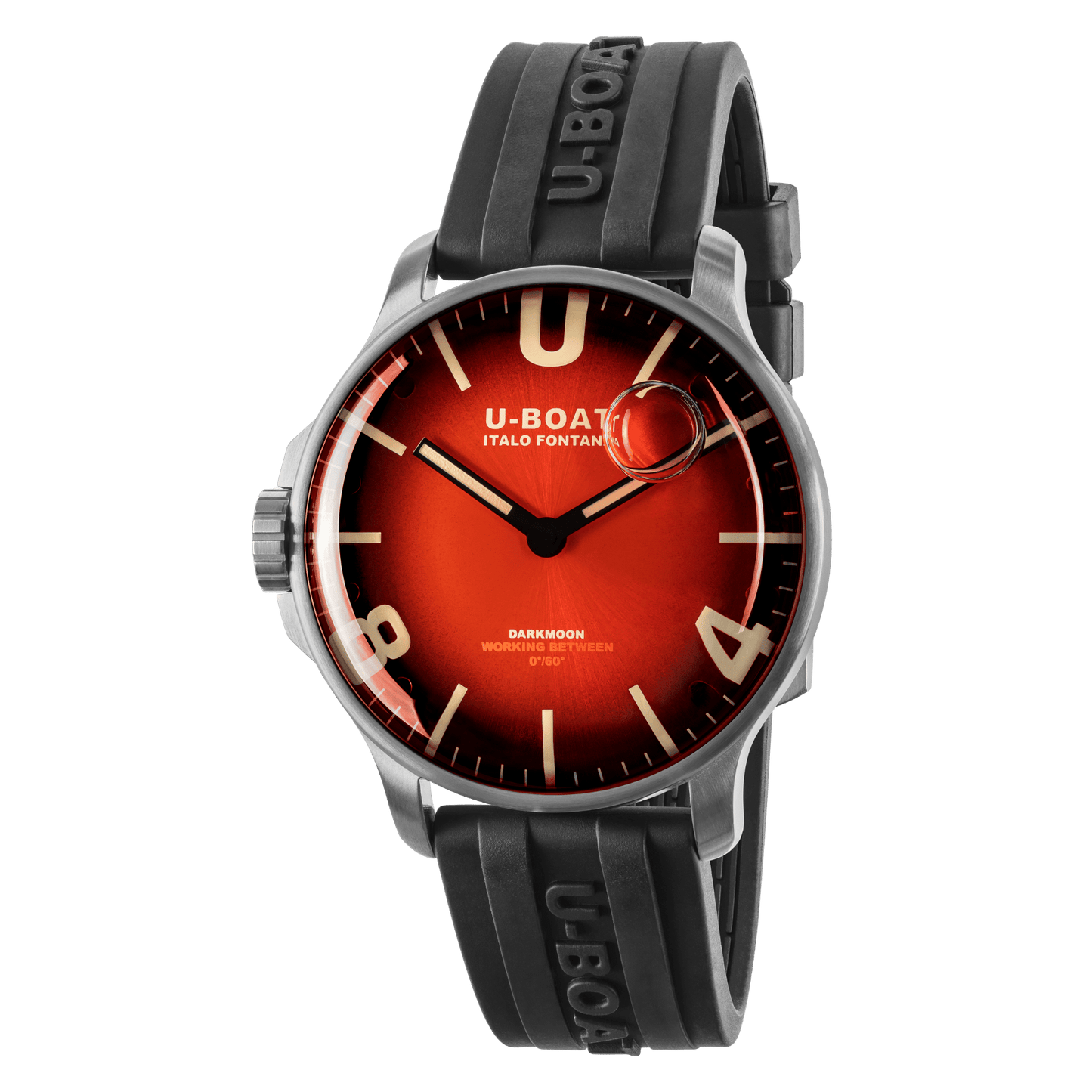 U-BOAT DARKMOON 44MM RED SS SOLEIL 8701/B