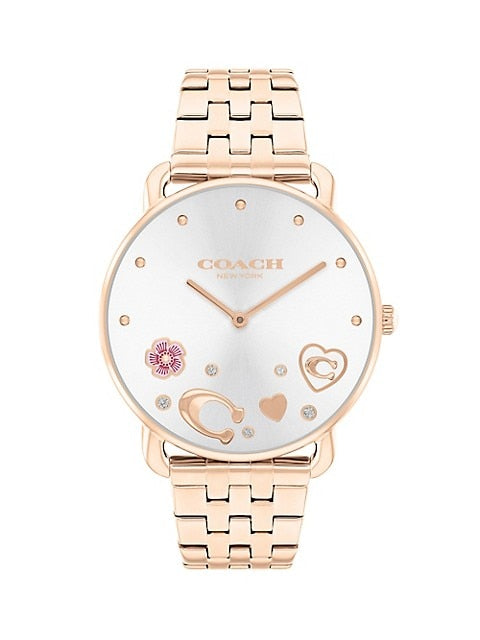 COACH Elliot Rose Goldtone Ion-Plated Steel Bracelet Watch - 14504285