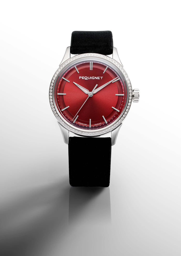 PEQUIGNET Royale Paris, bezel with diamonds, 36mm 9106369/1