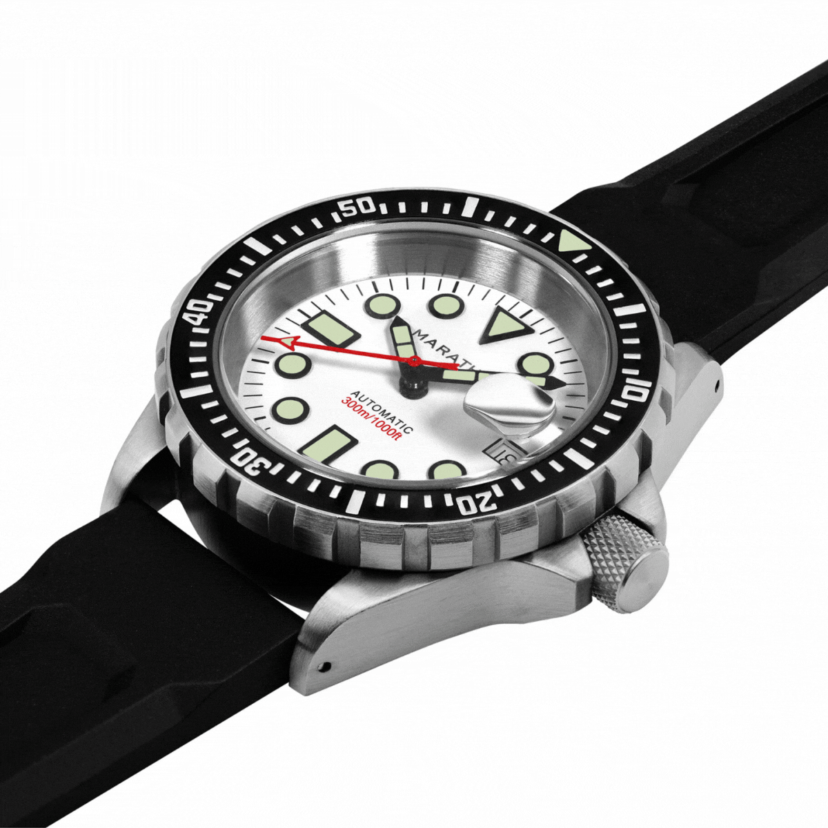 Marathon 41mm Arctic Original SAR w/ Date on 3-Piece Rubber Strap Kit (OSAR-D)
