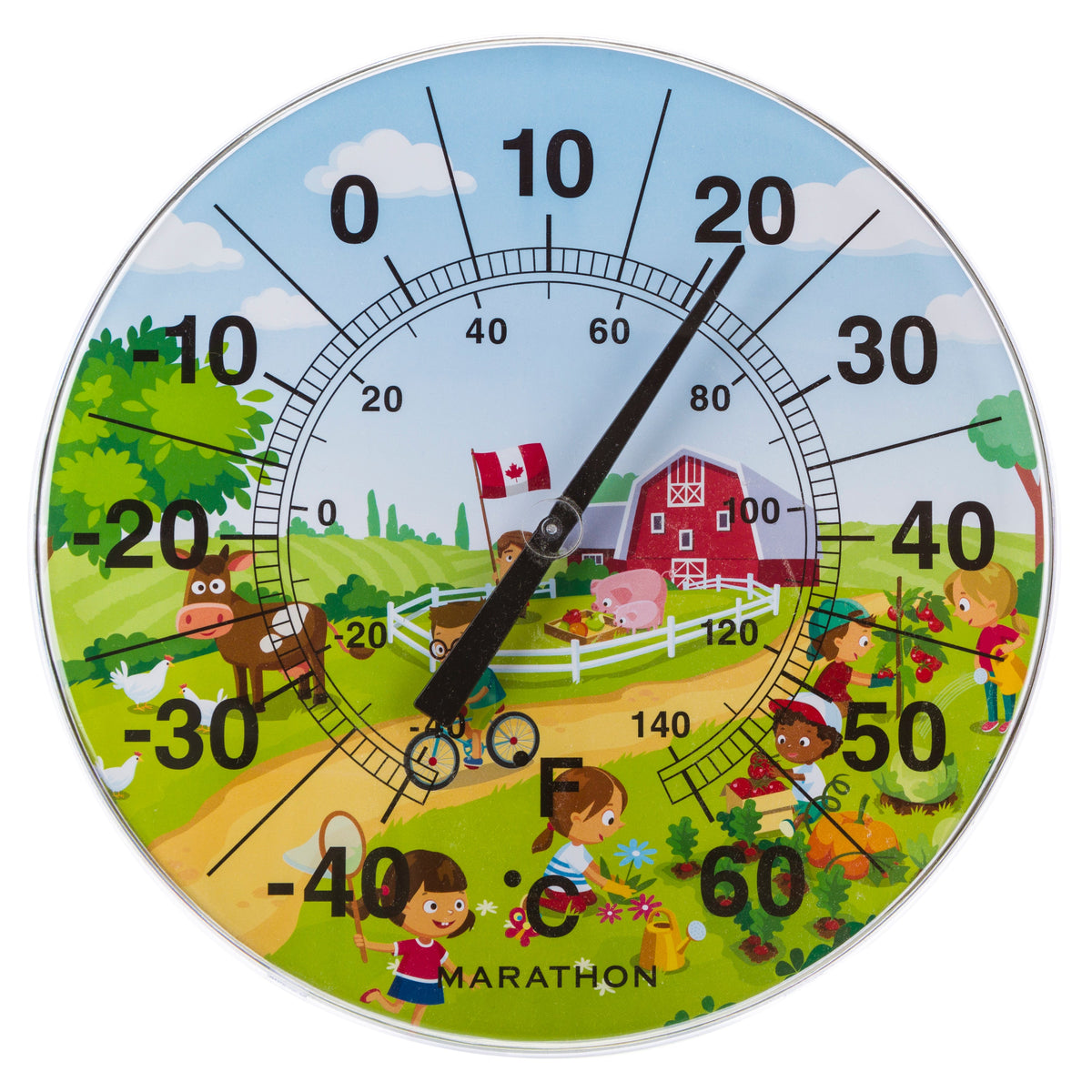 Marathon 12 Inch Indoor/Outdoor Dial Thermometer - Celsius