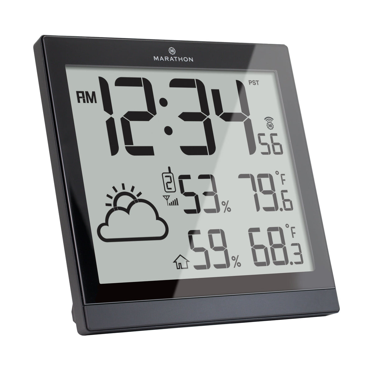 Marathon Self-Setting Weather Station and Clock with 3 Remote Sensors