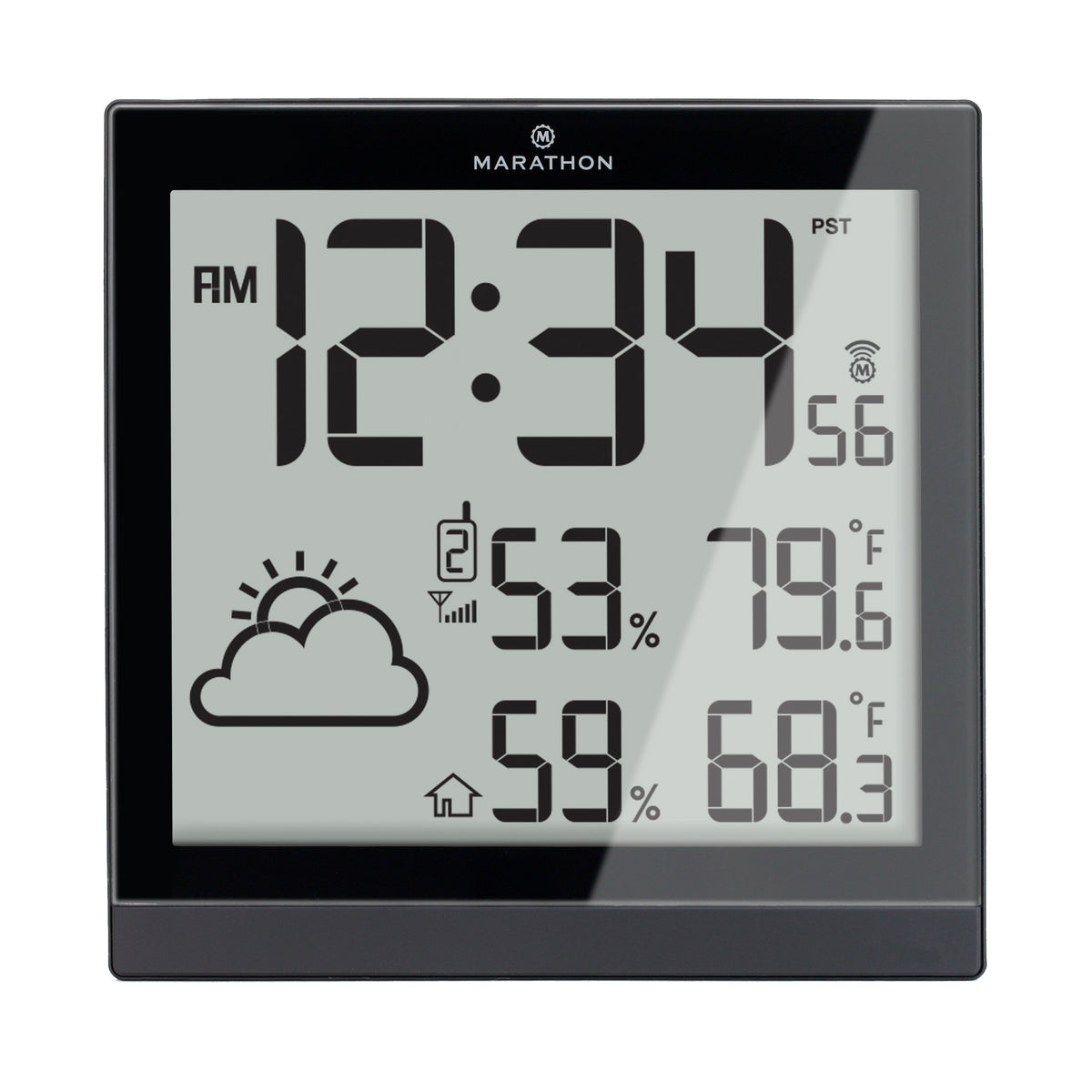 Marathon Self-Setting Weather Station and Clock with 3 Remote Sensors