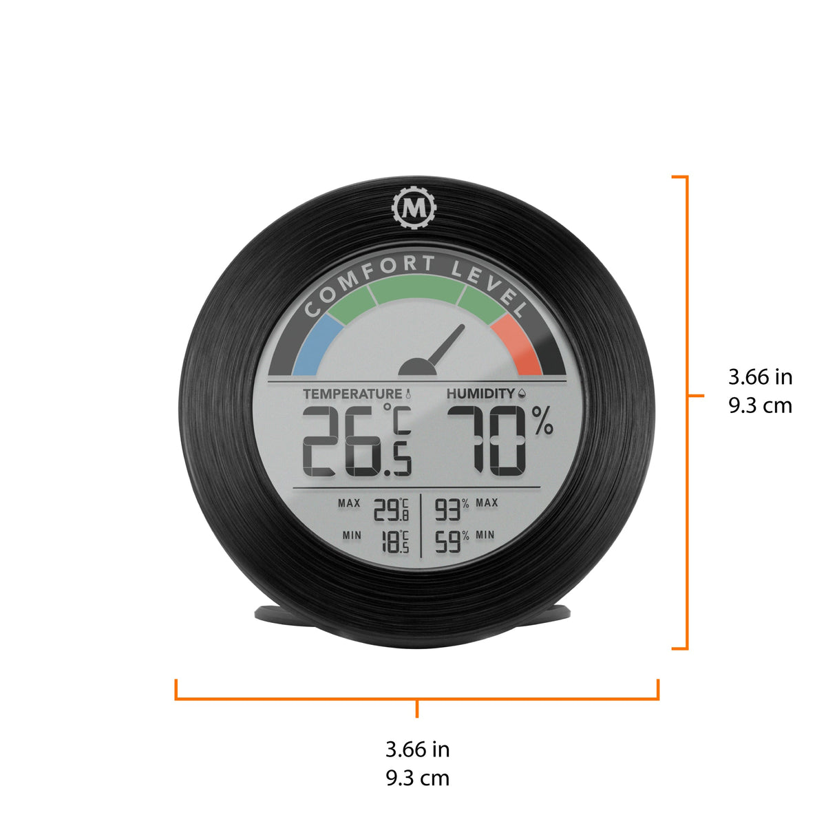 Marathon Digital Hygrometer with Temperature and Humidity
