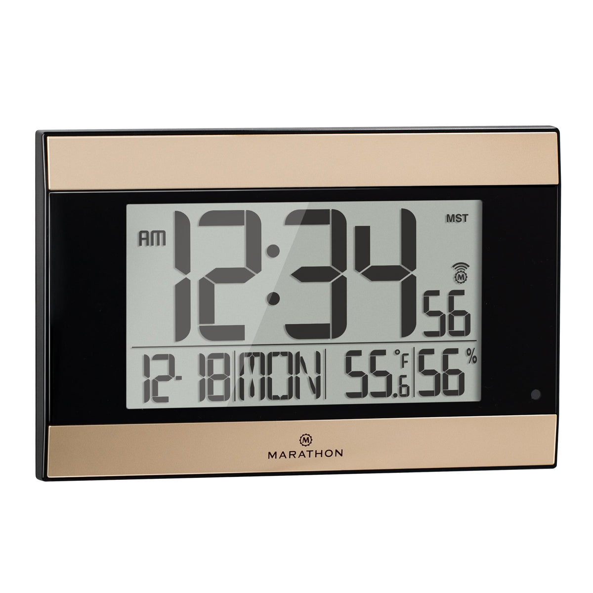 Marathon Self-Setting Digital Wall Clock with Auto Backlight