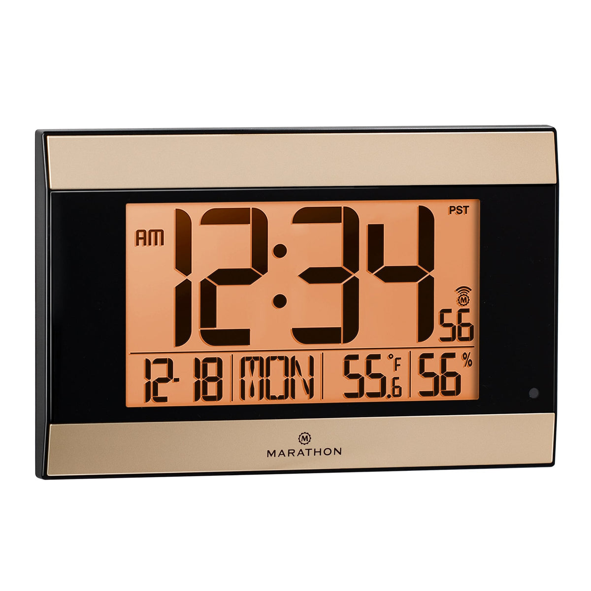 Marathon Self-Setting Digital Wall Clock with Auto Backlight