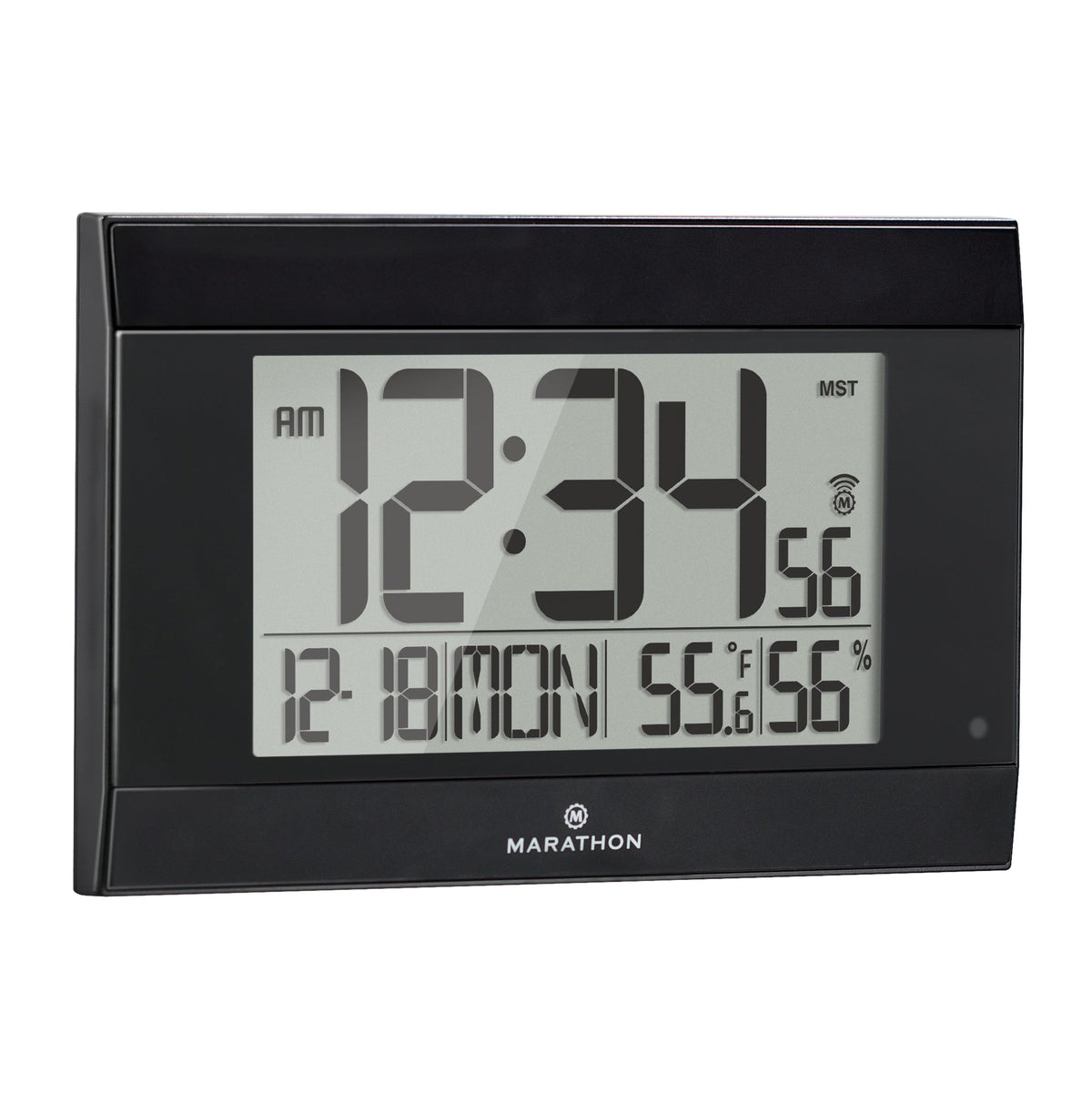 Marathon Self-Setting Digital Wall Clock with Auto Backlight