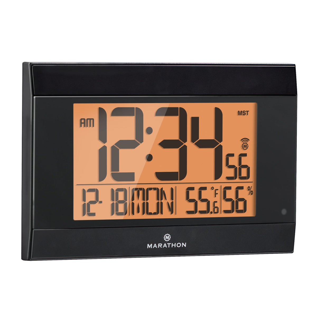 Marathon Self-Setting Digital Wall Clock with Auto Backlight