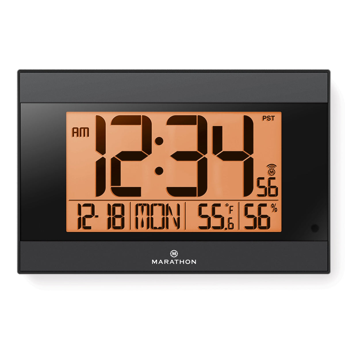Marathon Self-Setting Digital Wall Clock with Auto Backlight