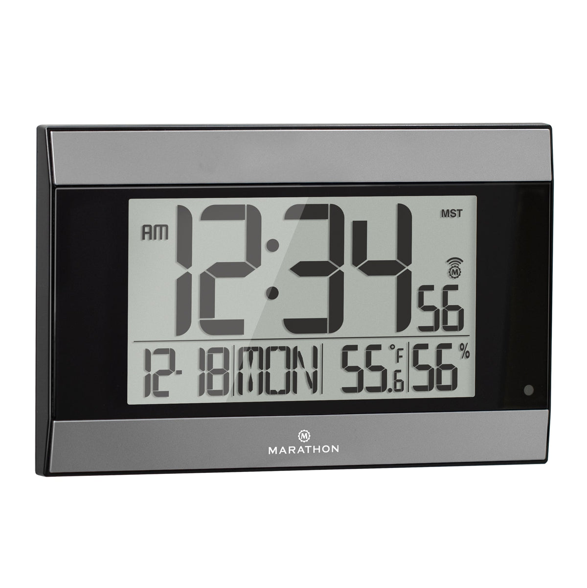 Marathon Self-Setting Digital Wall Clock with Auto Backlight