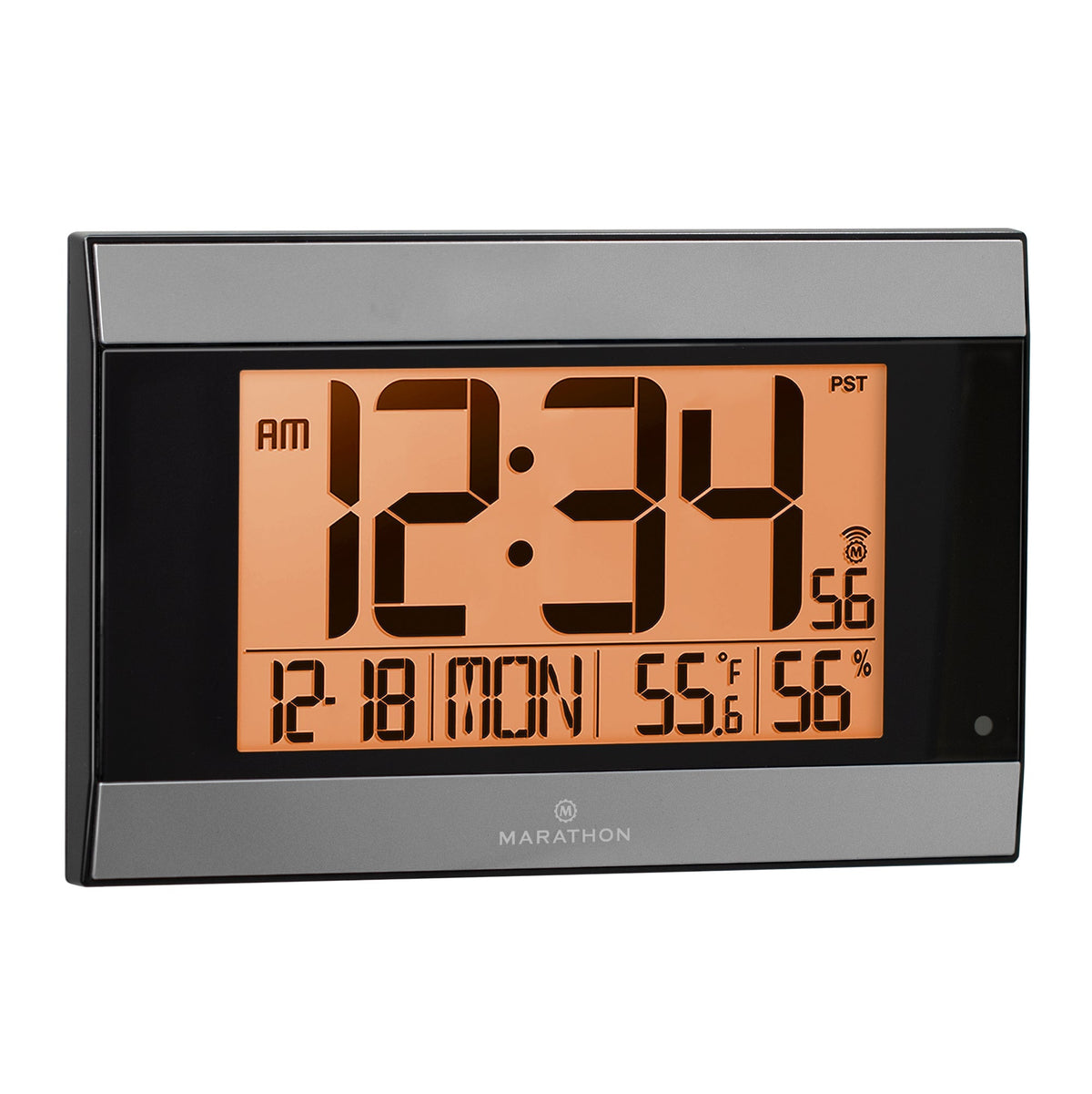 Marathon Self-Setting Digital Wall Clock with Auto Backlight