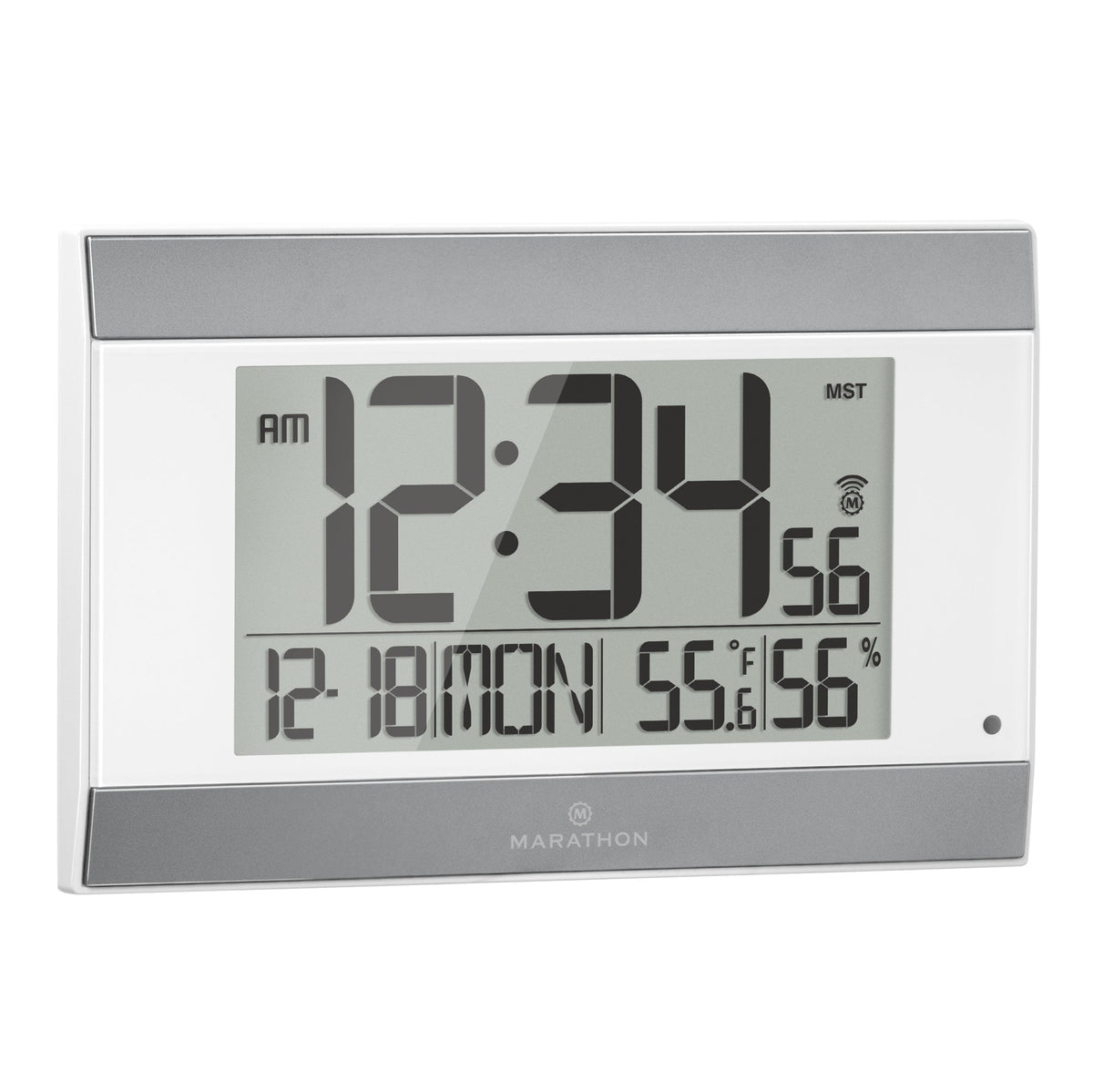 Marathon Self-Setting Digital Wall Clock with Auto Backlight