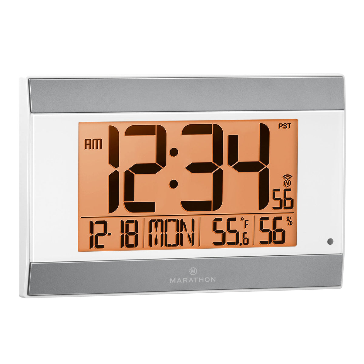 Digital Wall Clock With Auto-Night Light - marathonwatch