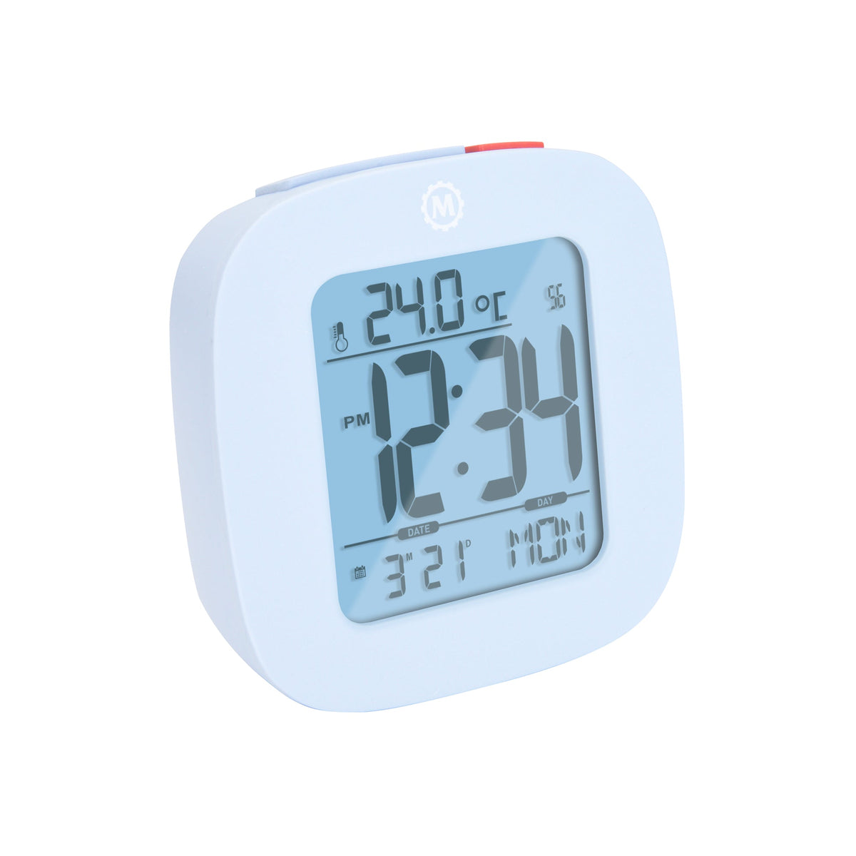 Marathon Clock, LCD, Alarm, Mini, Blue (25/50)