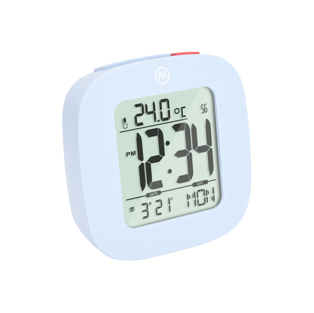 Marathon Clock, LCD, Alarm, Mini, Blue (25/50)