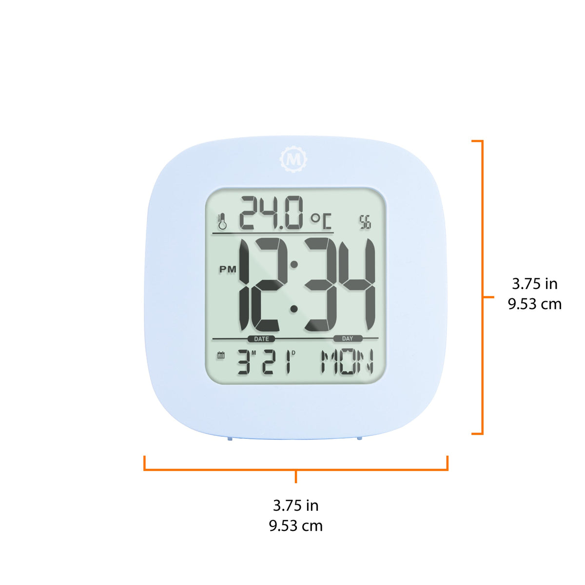 Marathon Clock, LCD, Alarm, Mini, Blue (25/50)