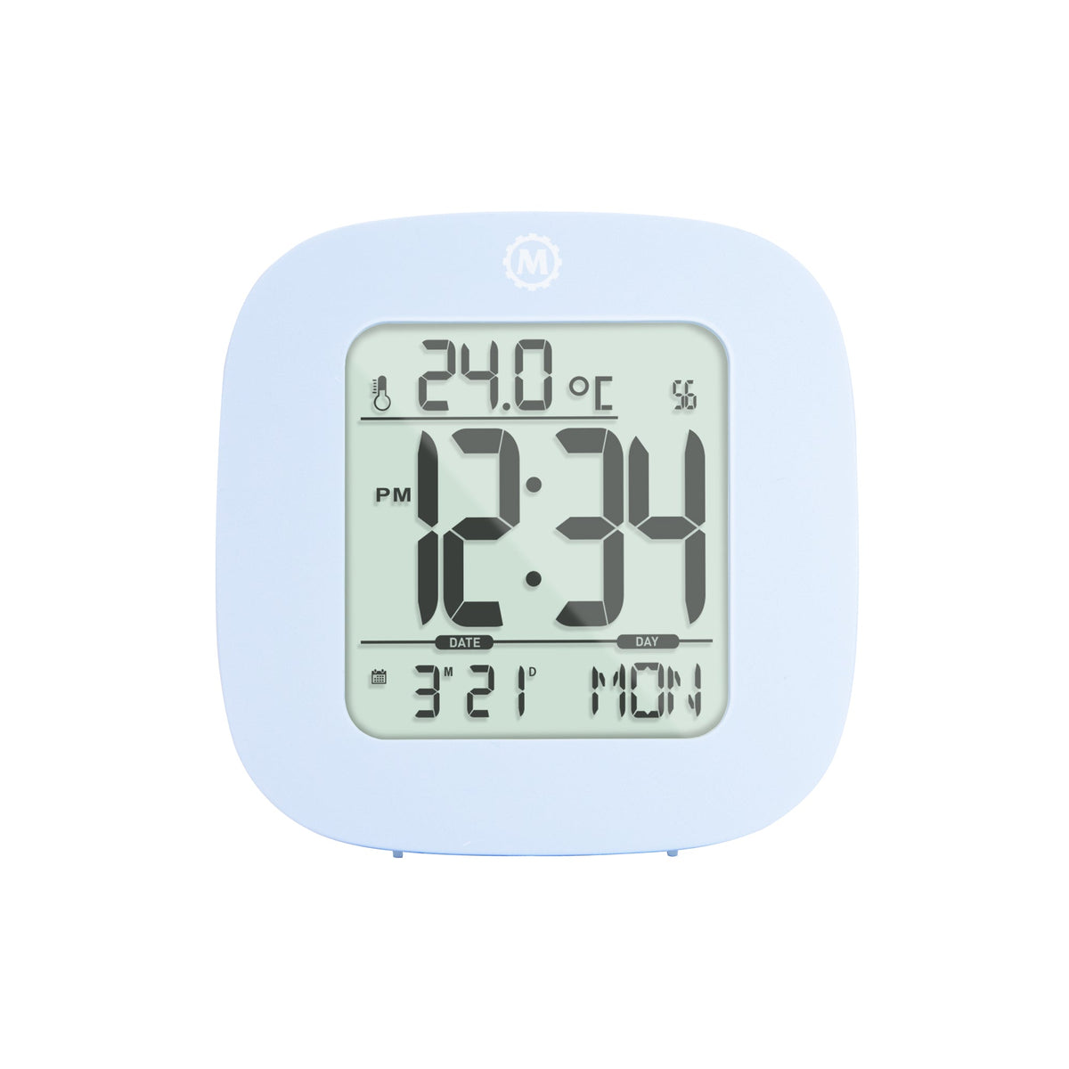 Marathon Clock, LCD, Alarm, Mini, Blue (25/50)