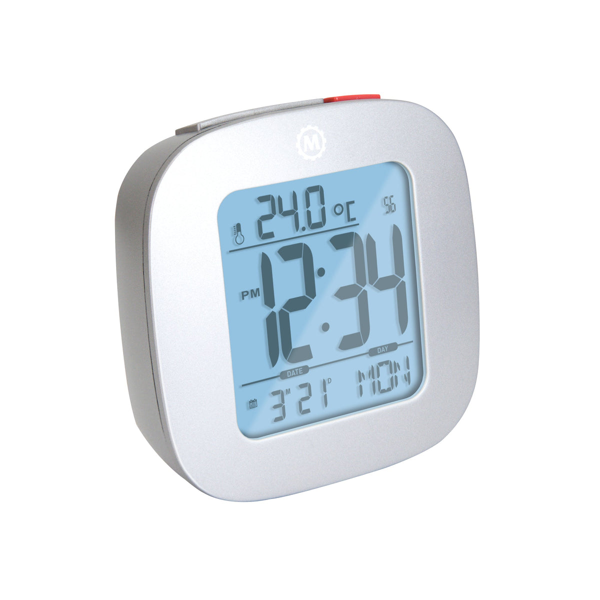 Marathon Clock, LCD, Alarm, Mini, Graphite Grey (25/50)