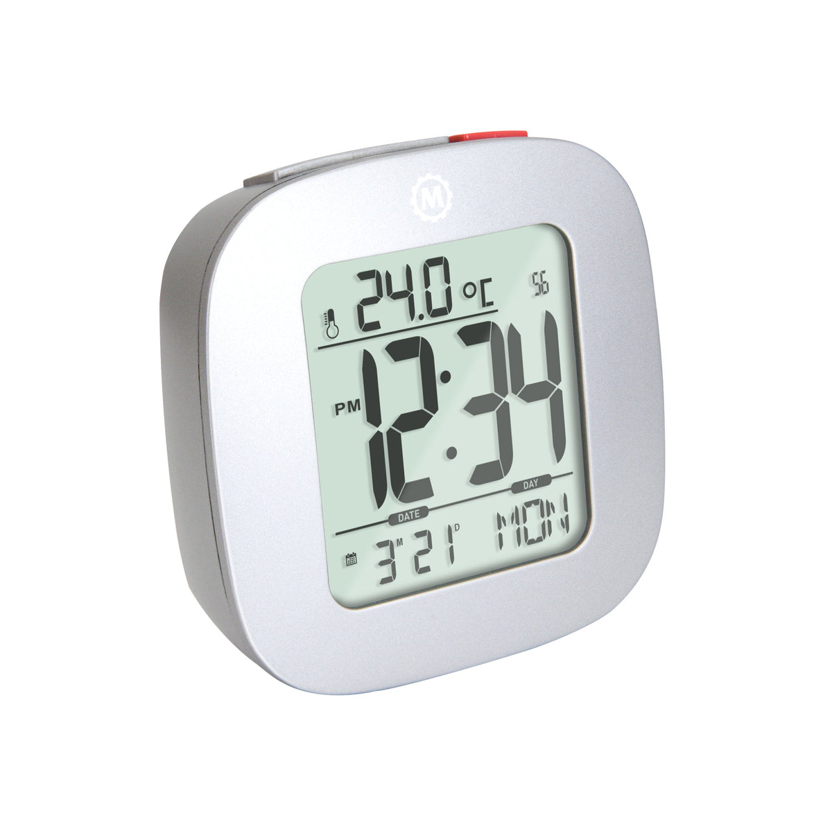 Marathon Clock, LCD, Alarm, Mini, Graphite Grey (25/50)