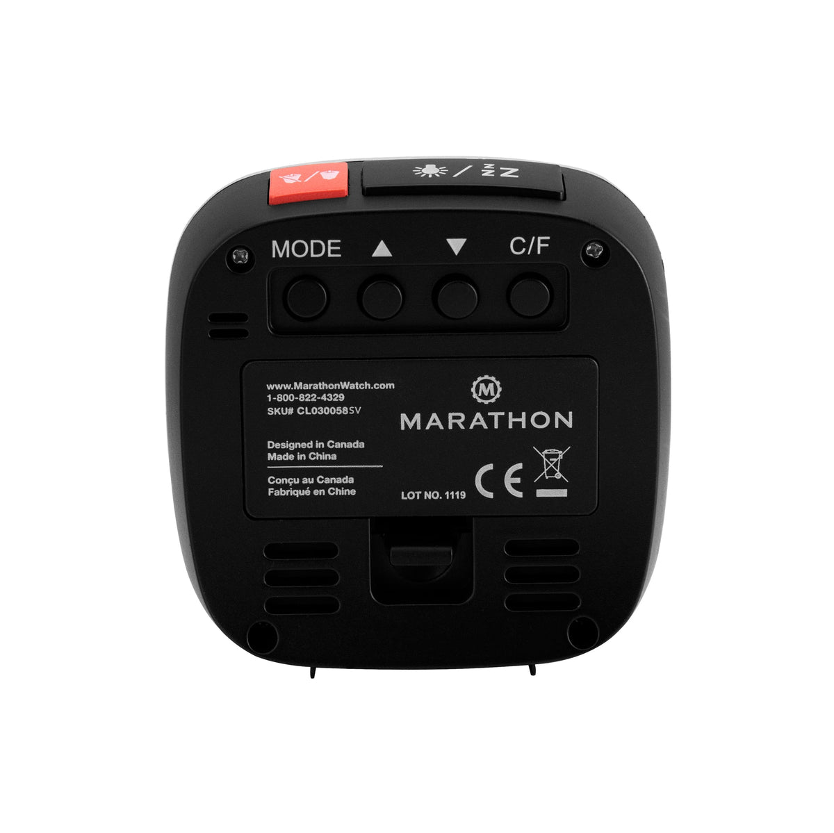 Marathon Clock, LCD, Alarm, Mini, Silver (25/50)
