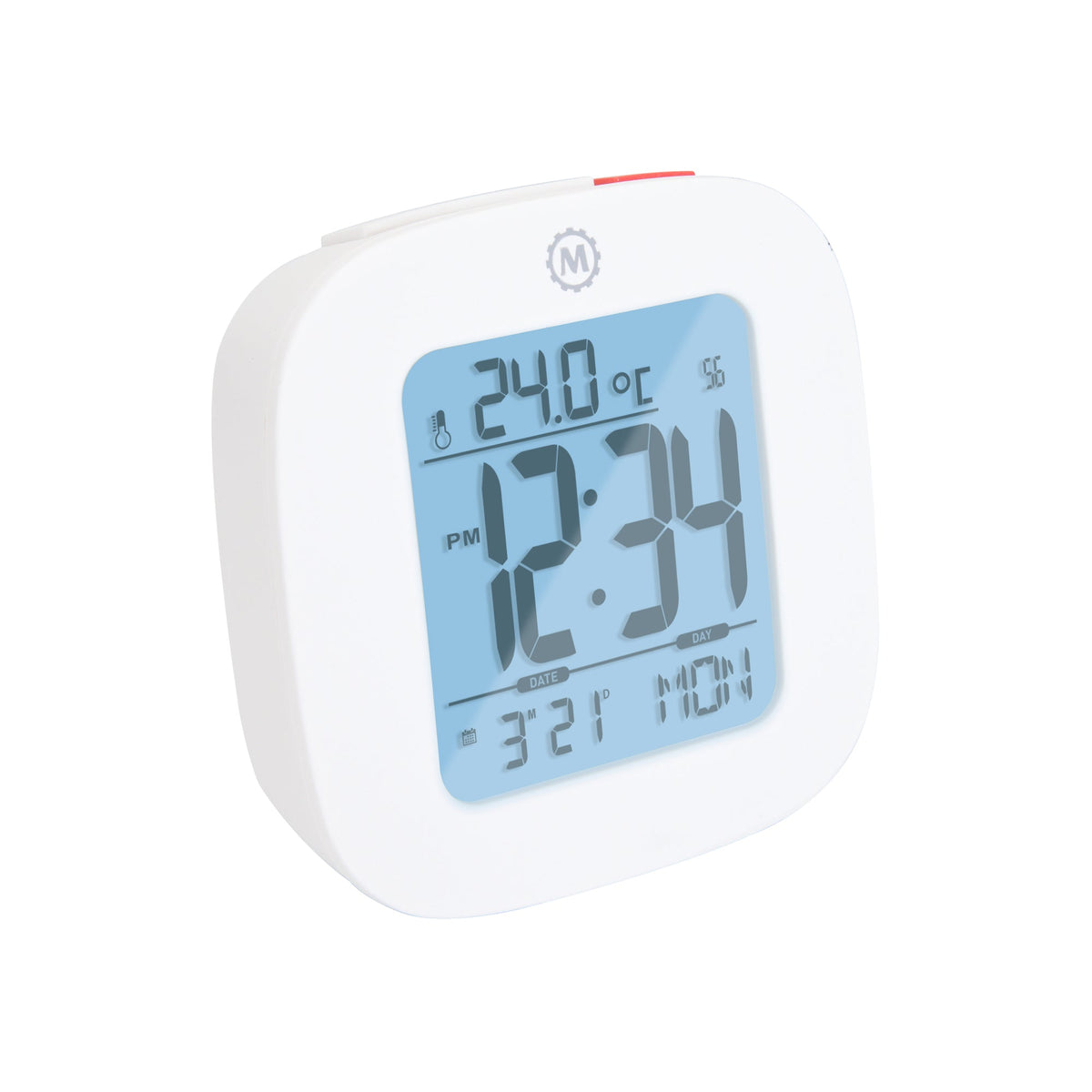 Marathon Clock, LCD, Alarm, Mini, White (25/50)