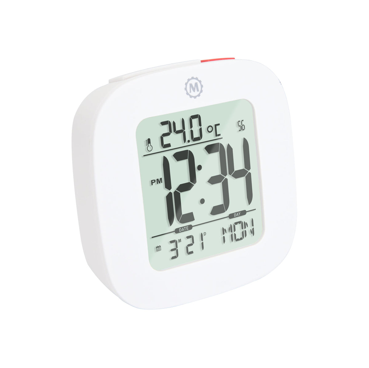 Marathon Clock, LCD, Alarm, Mini, White (25/50)