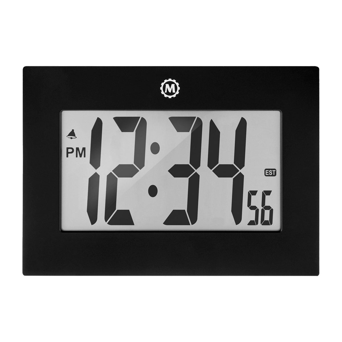 Marathon Large Frame Digital Wall Clock - Black