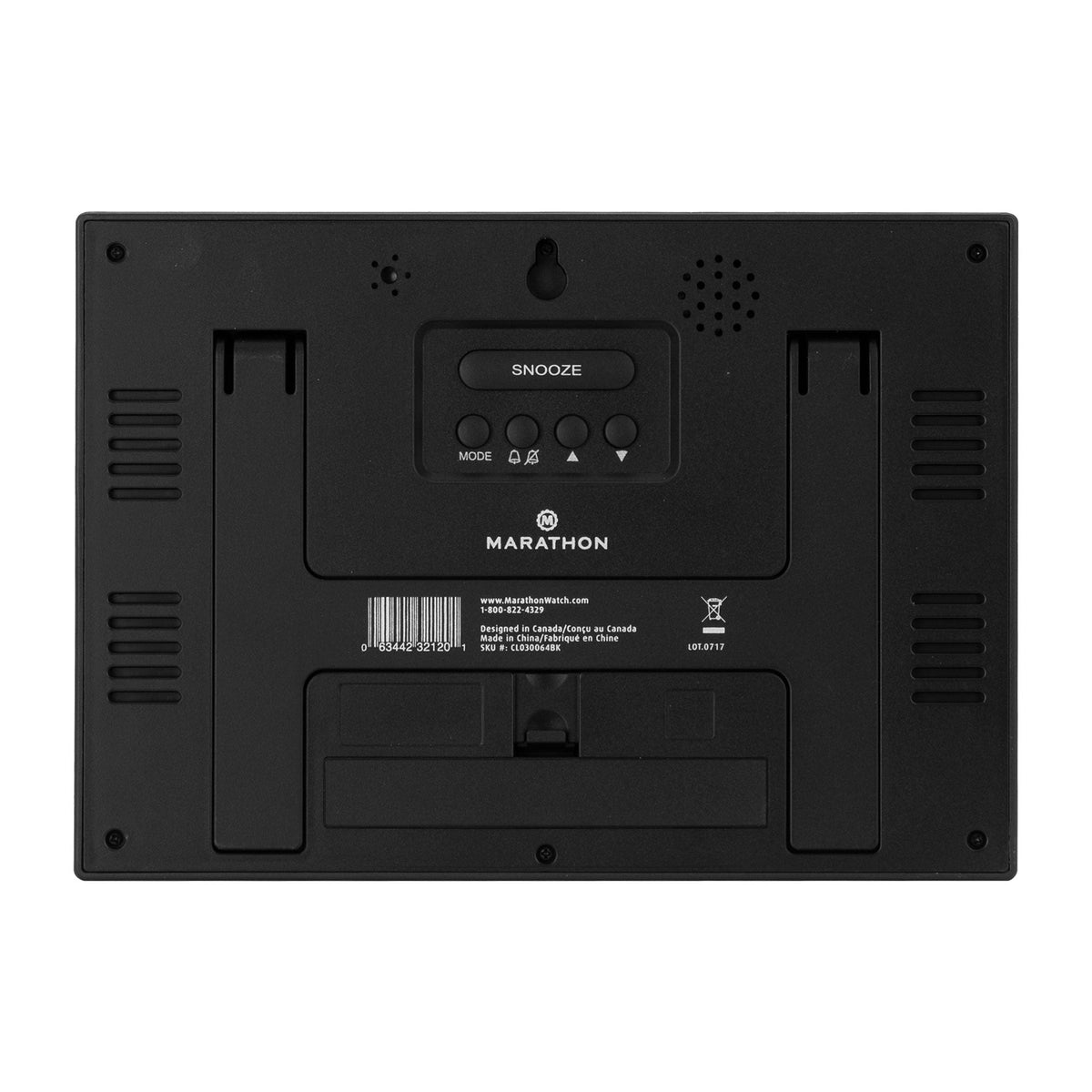 Marathon Large Frame Digital Wall Clock - Black