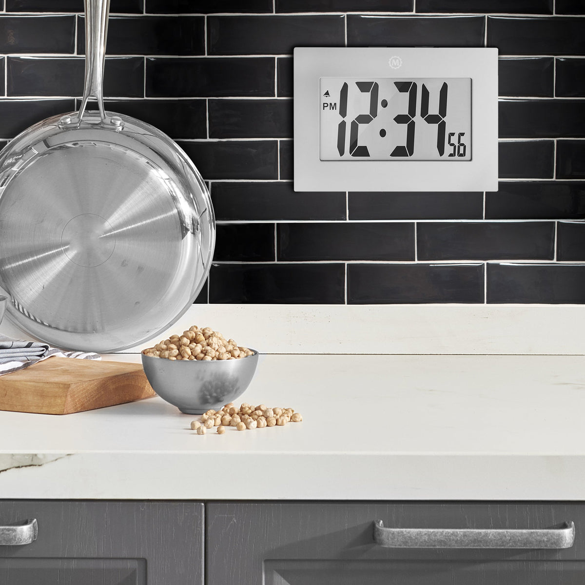 Marathon Clock, Large LCD display, Graphite Grey (5/10)