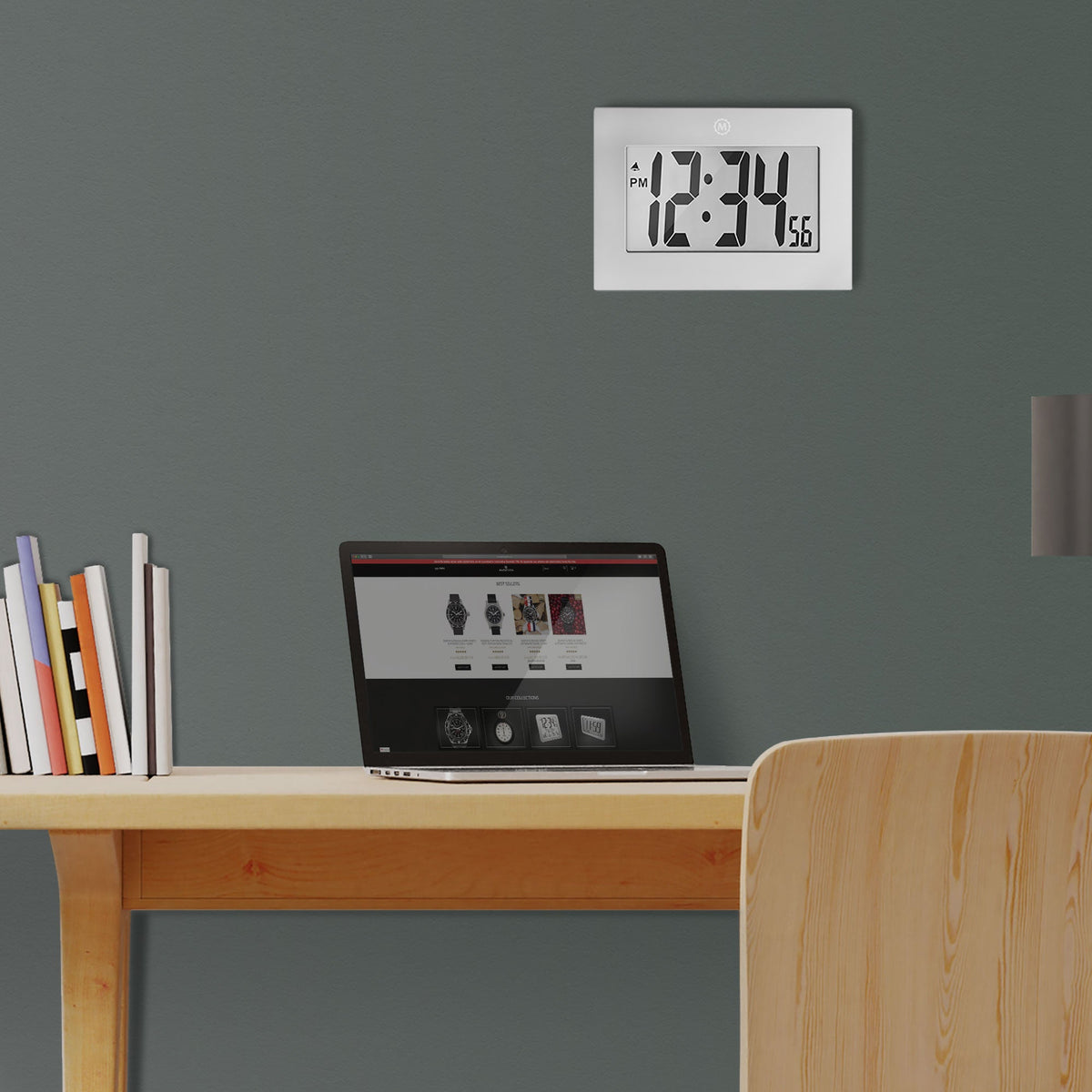 Marathon Clock, Large LCD display, Graphite Grey (5/10)