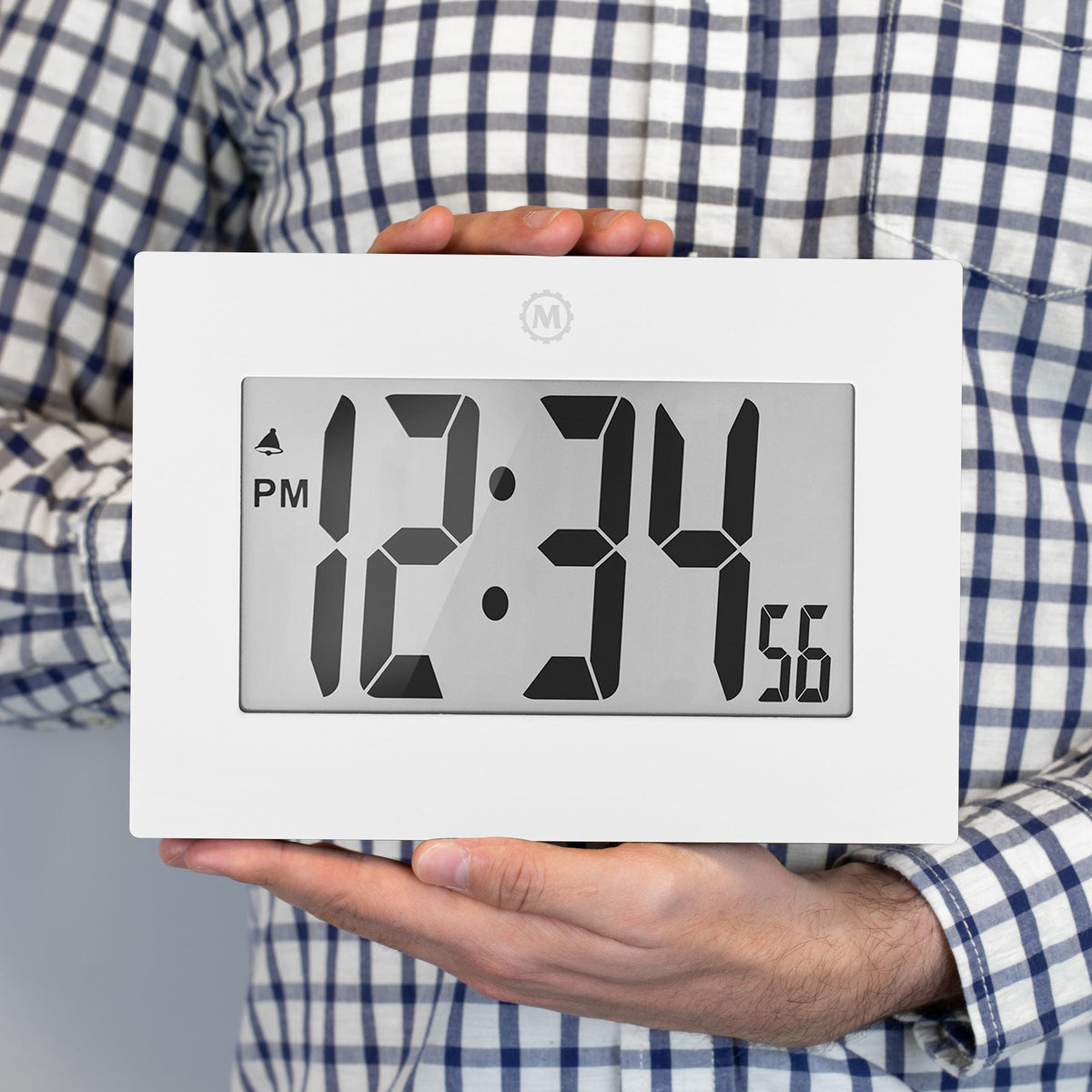 Marathon Clock, Large LCD display, white color (5/10)