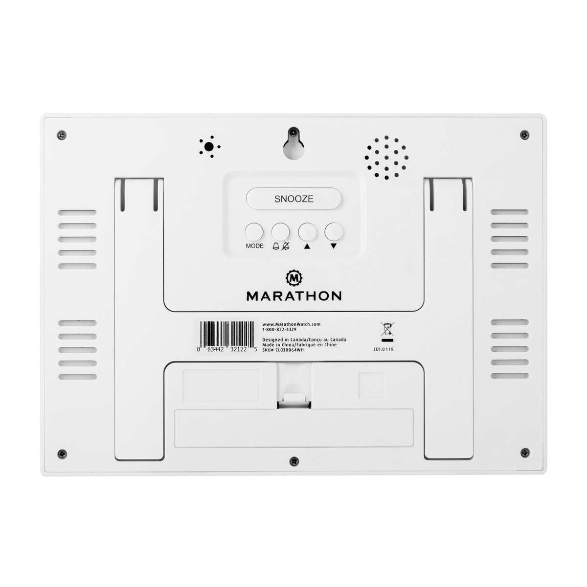 Marathon Clock, Large LCD display, white color (5/10)