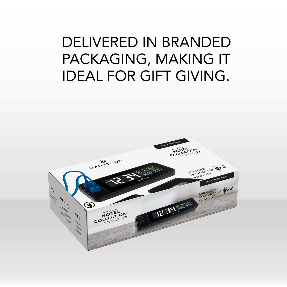 Marathon Hotel Collection - Fast Charging Dual USB-C Alarm Clock