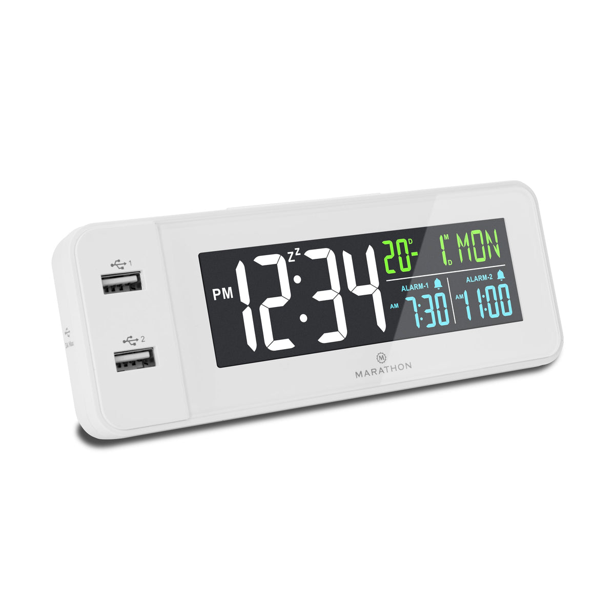 Marathon Hotel Collection - Fast Charging Dual USB-C Alarm Clock
