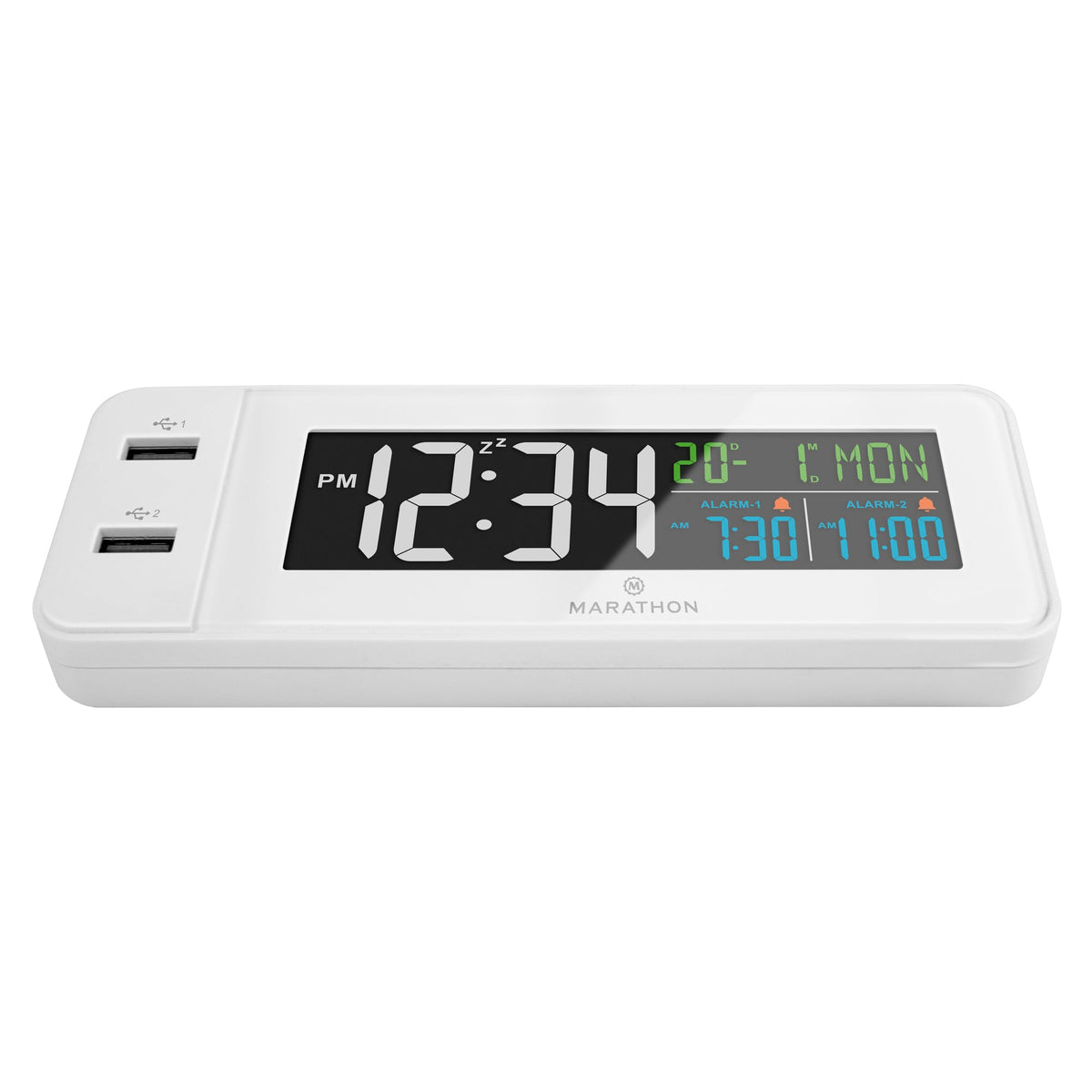 Marathon Hotel Collection - Fast Charging Dual USB-C Alarm Clock