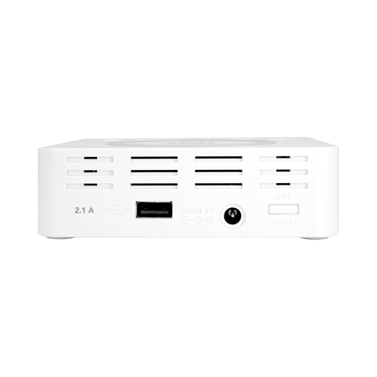 Marathon Wireless USB-C Charger Clock - QI Certified 10W (White)