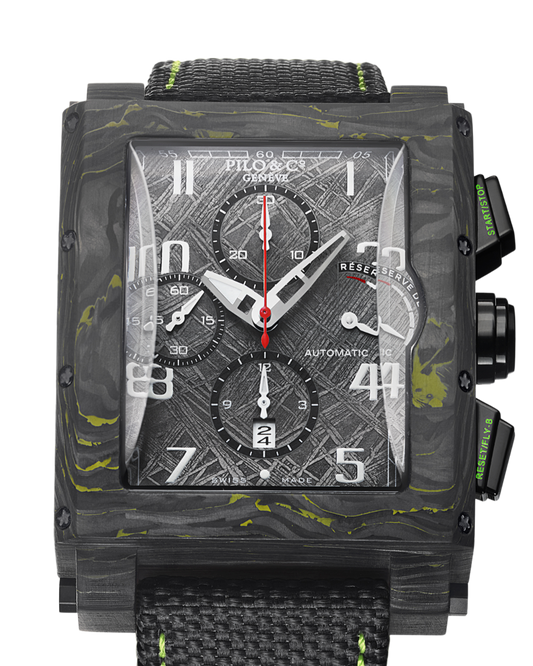 Meteorite square carbon fiber watch Pilo & Co