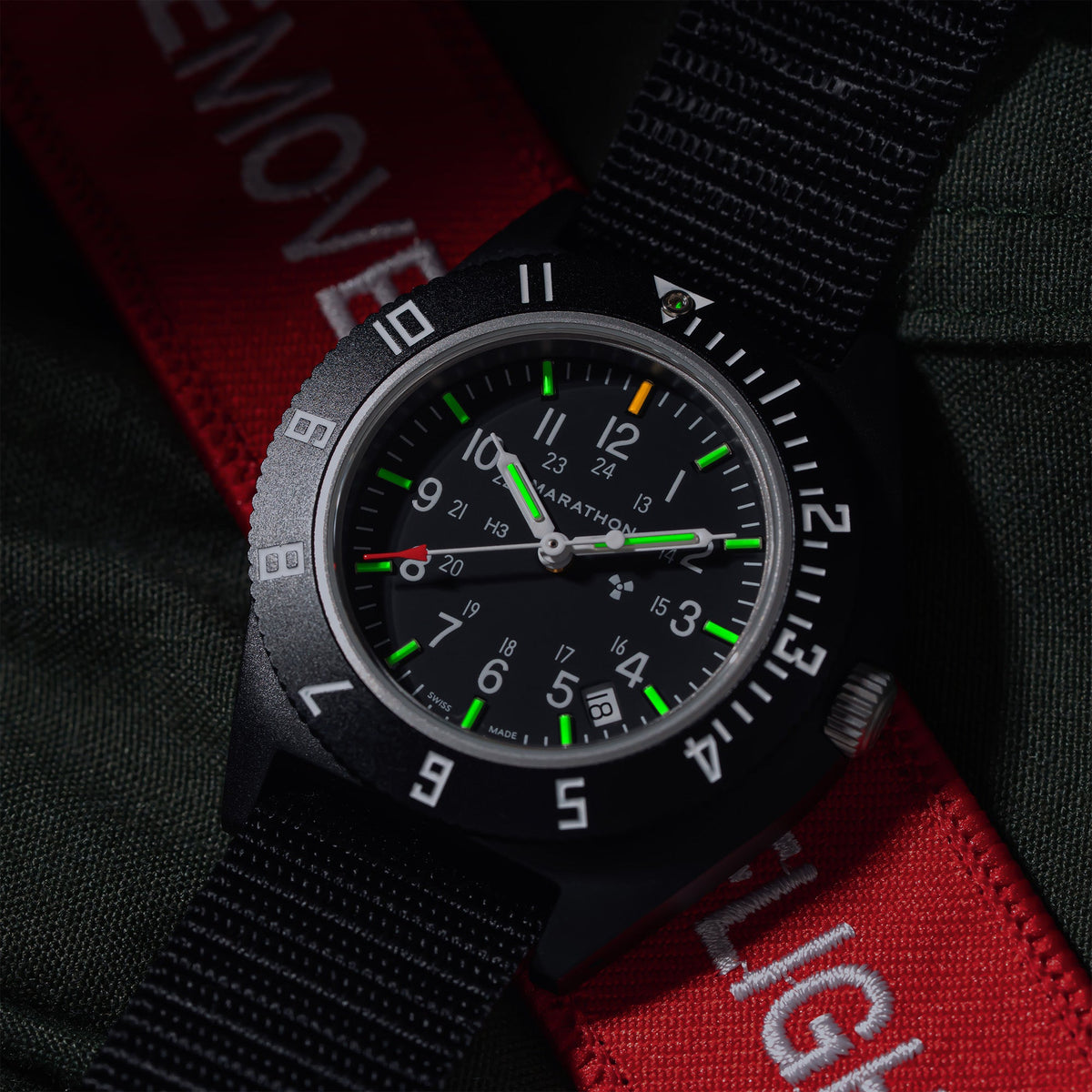 Marathon 41mm CeraShell Quartz NAV-D on Ballistic Nylon Strap