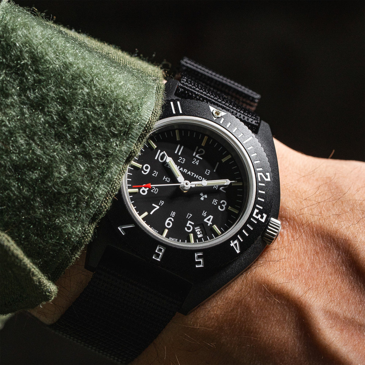 Marathon 41mm CeraShell Quartz NAV-D on Ballistic Nylon Strap