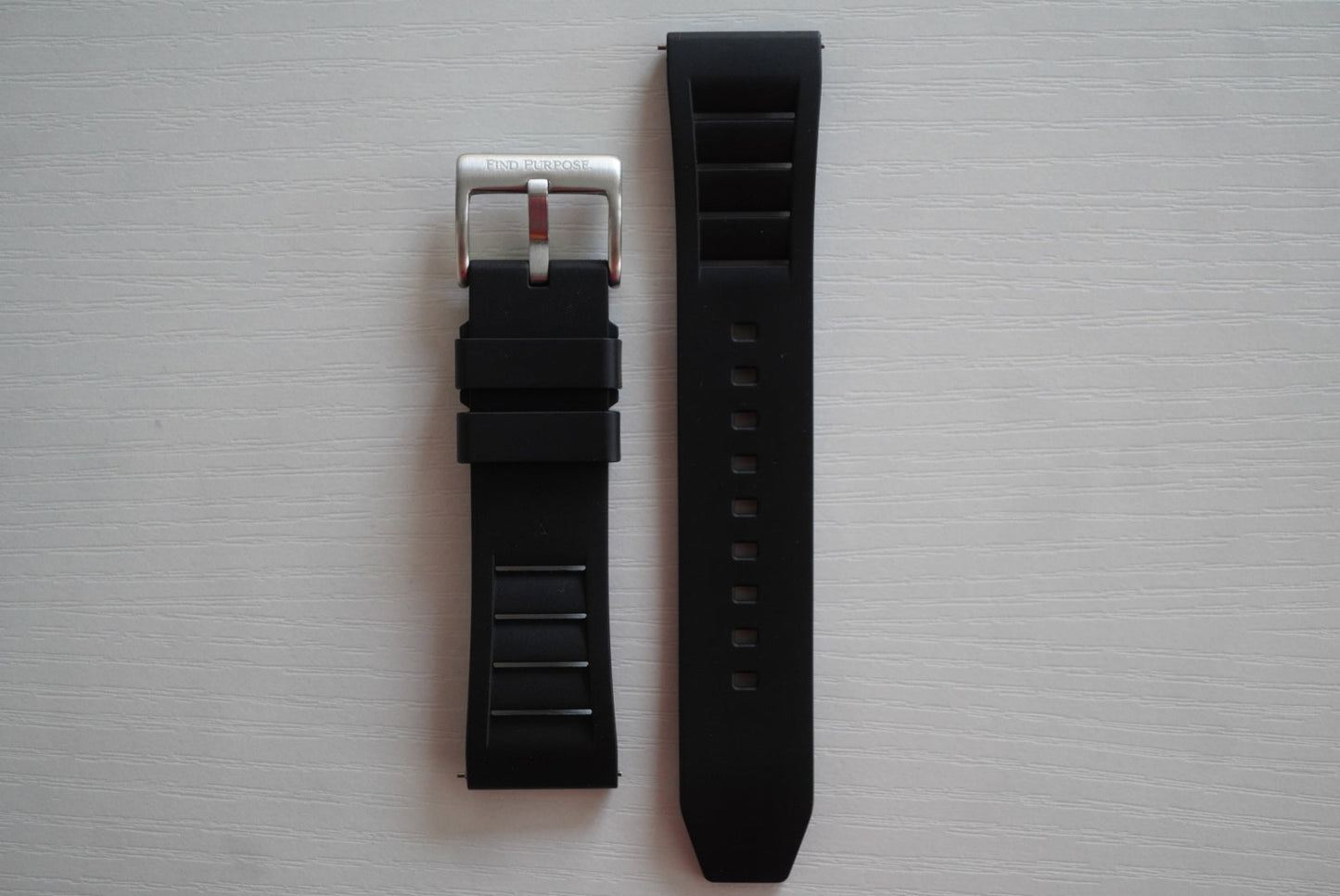 Black FKM Rubber Strap