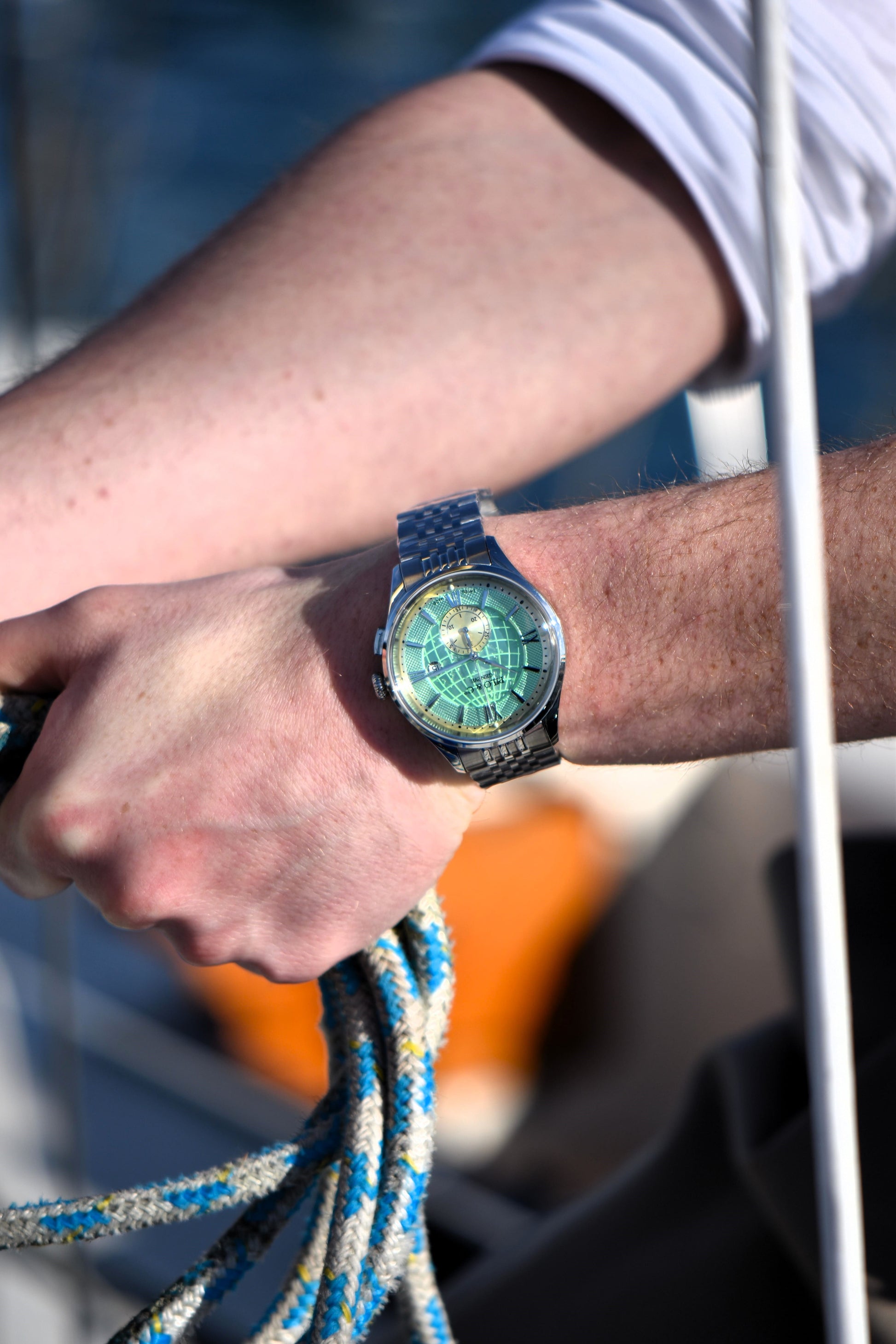 Montecristo Monopulsante P0360CHQS watch with green dial
