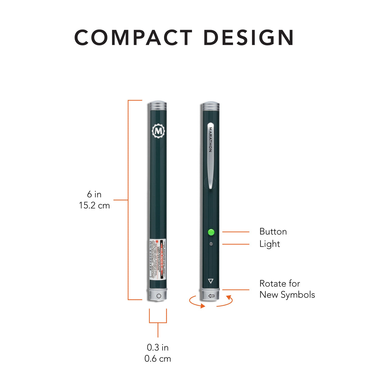 Marathon Laser Pointer, Multi-Symbol: Green Beam