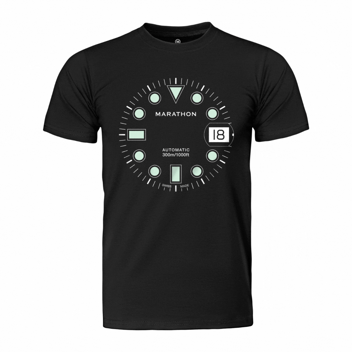 Marathon Slim Fit Midnight Black Glow Marathon Watch OSAR-D T-Shirt
